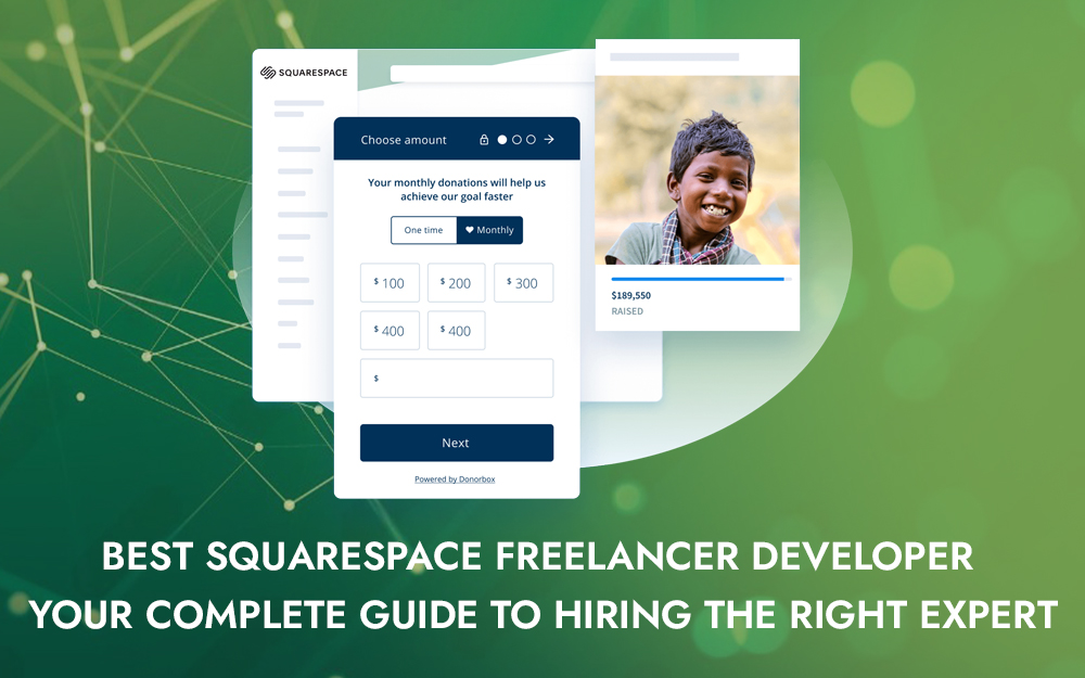 Best Squarespace freelancer developer working on a custom Squarespace website design
