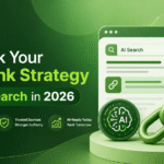 AI backlink strategy banner for 2026 SEO.